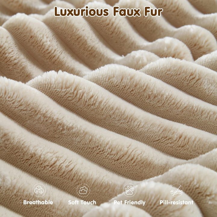 Beige Boneless Sofa, Sleeper Couch, No Assembly Required