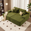 Full Green Boneless Sofa, Sleeper Couch, No Assembly Required