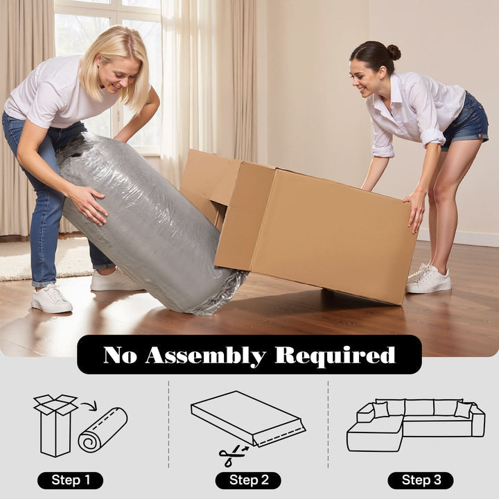 Modular corner sofa with chaise in soft corduroy